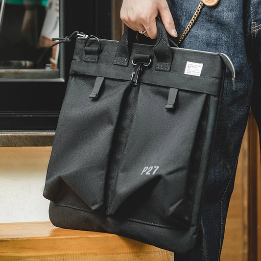 MADEN Men’s Flyers Helmet Canvas Bag – Large-Capacity Crossbody & Shoulder Messenger for Tablet and Daily Use