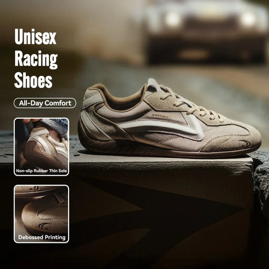 Maden Unisex Vintage Patchwork Racing Shoes, Breathable German Trainer-Style Sneakers with Thin Sole